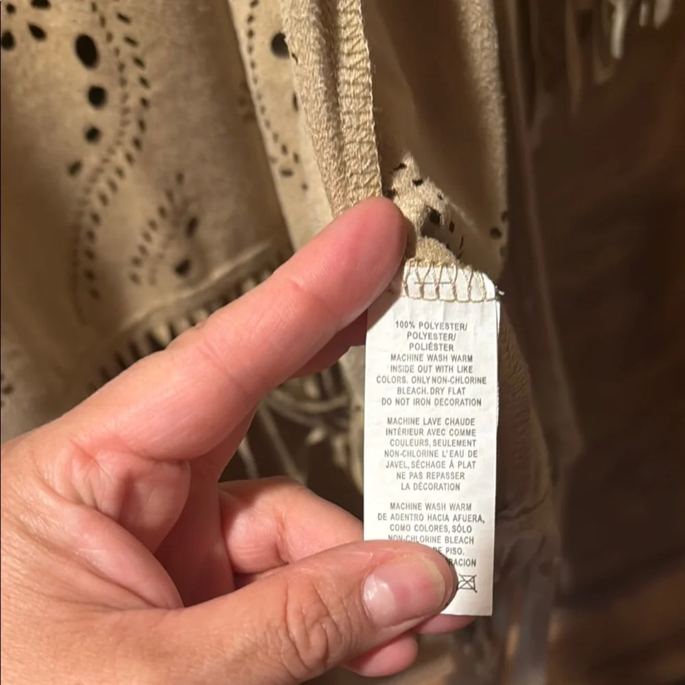 Wrangler Cream Cardigan with Fringe Details - Picture 4 of 6